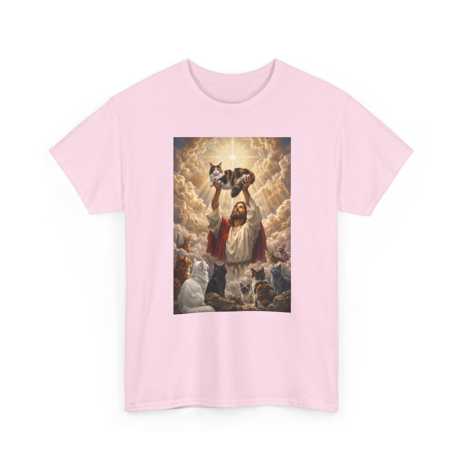 Jesus With Cats T-Shirt — Christian Cat Lover Tee