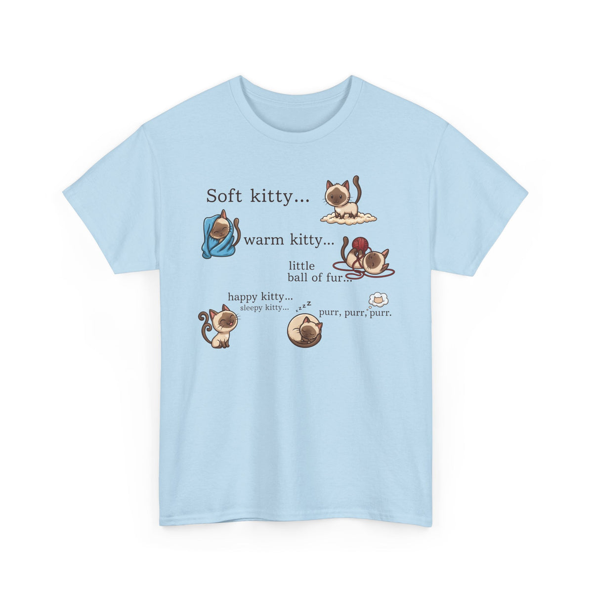 Soft Kitty Warm Kitty T-Shirt — Cute Cat Lyrics Tee