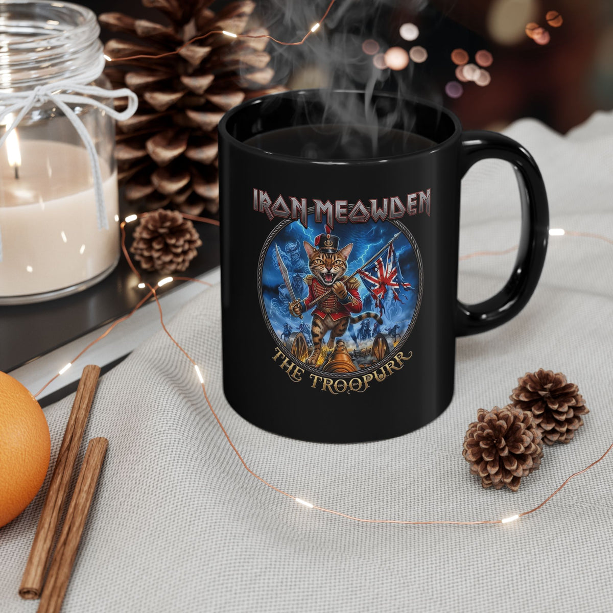 The Troopurr Cat Rock Black Mug