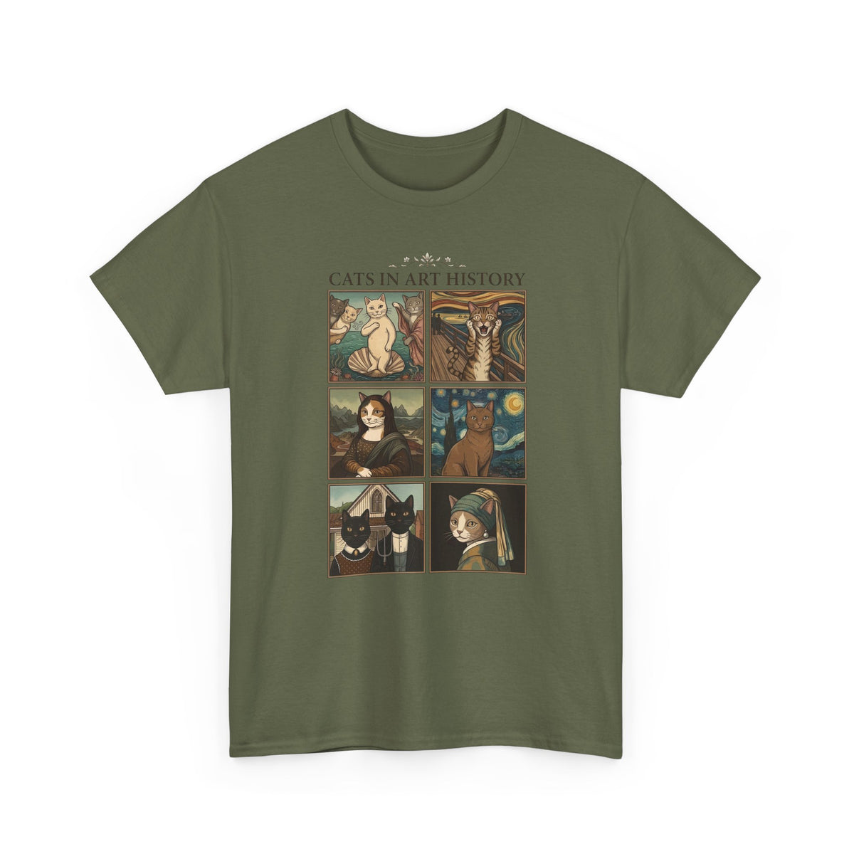Cats in Art History T-Shirt — Vintage Art Cat Tee for Cat Lovers & Art Fans