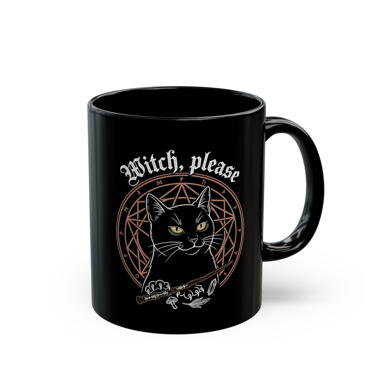 Witch, Please Black Cat Club Black Mug