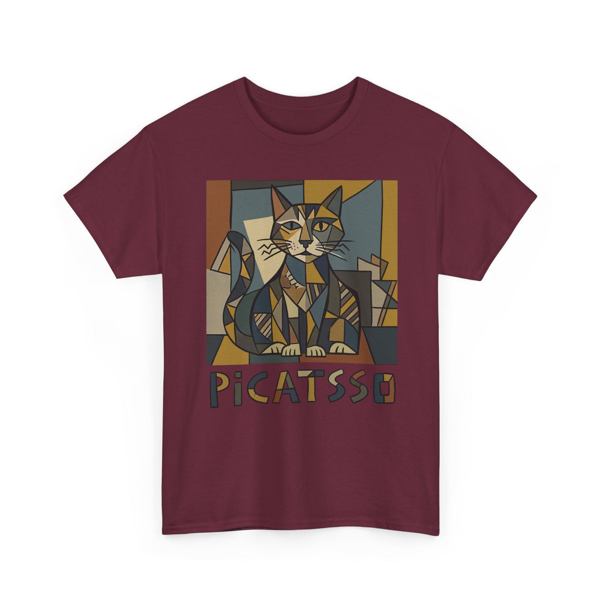 Picatsso Cat Art T-Shirt — Playful Cat Picasso Design