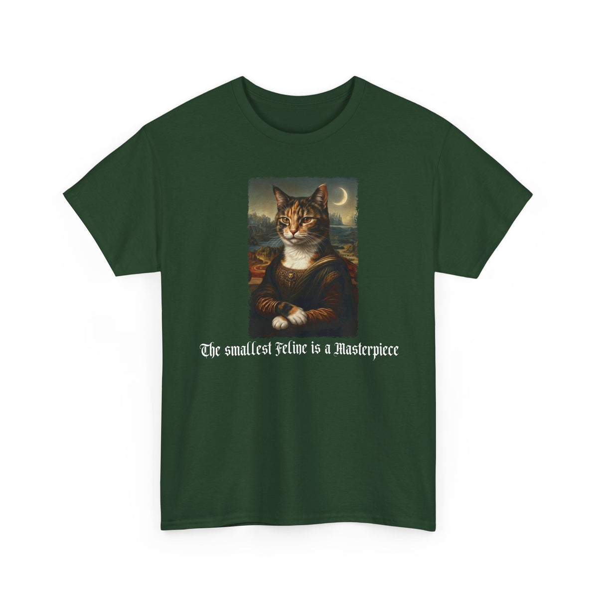 Funny Cat T-Shirt — "The Smallest Feline Is a Masterpiece"