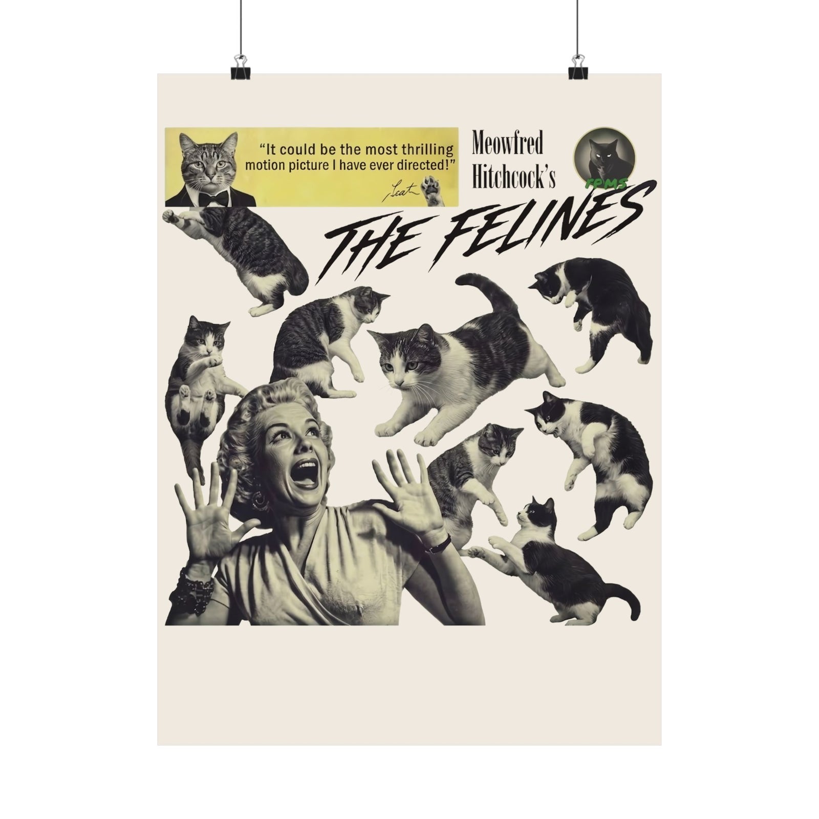 Retro Felines Poster — Vintage Cat Graphic Poster