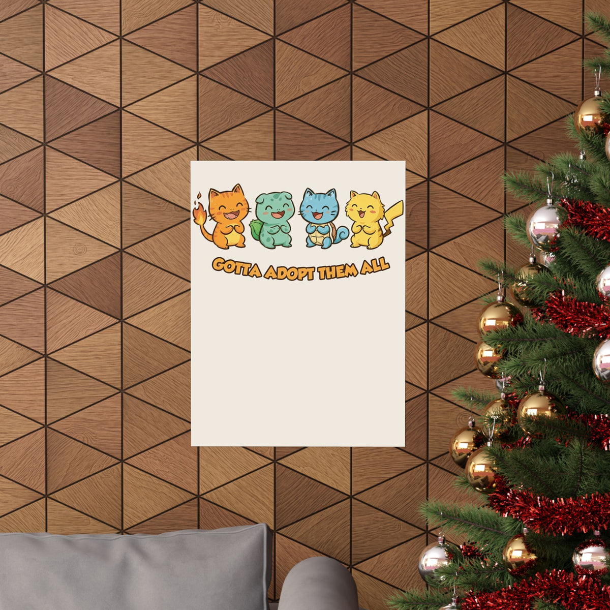 Gotta Adopt Them All Cat Poster