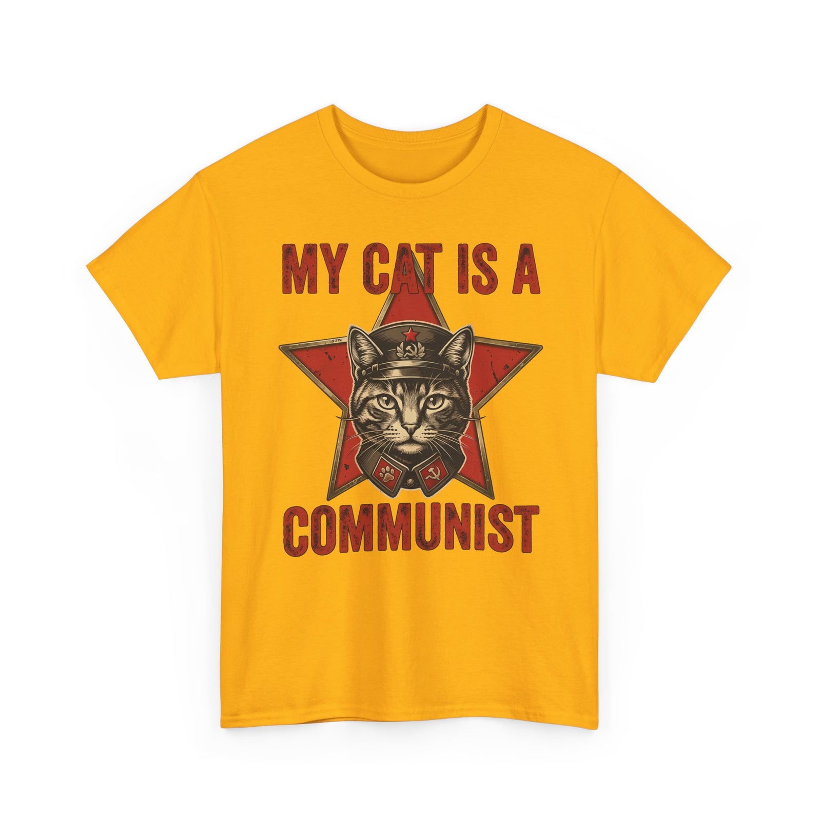 Communist Cat T-Shirt — "My Cat Is A Communist Cat" Funny Political Cat Tee