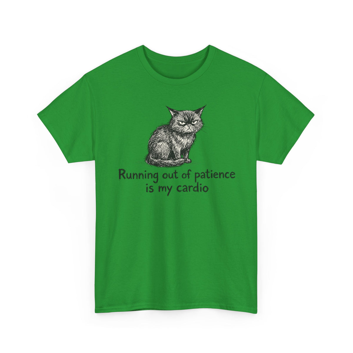 Running Out Of Patience Is My Cardio Cat T-Shirt