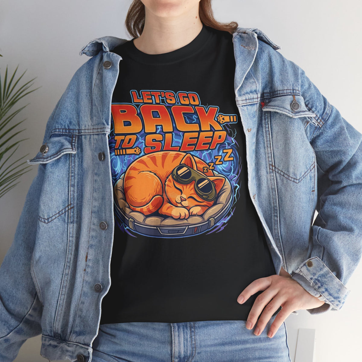 Back to Sleep Cat T-Shirt — Retro Sleepy Cat Graphic Tee