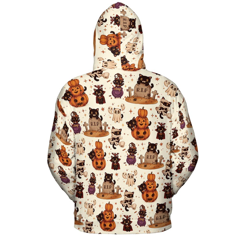 Kawaii Halloween Spooky Cats Hawaiian -  - 3
