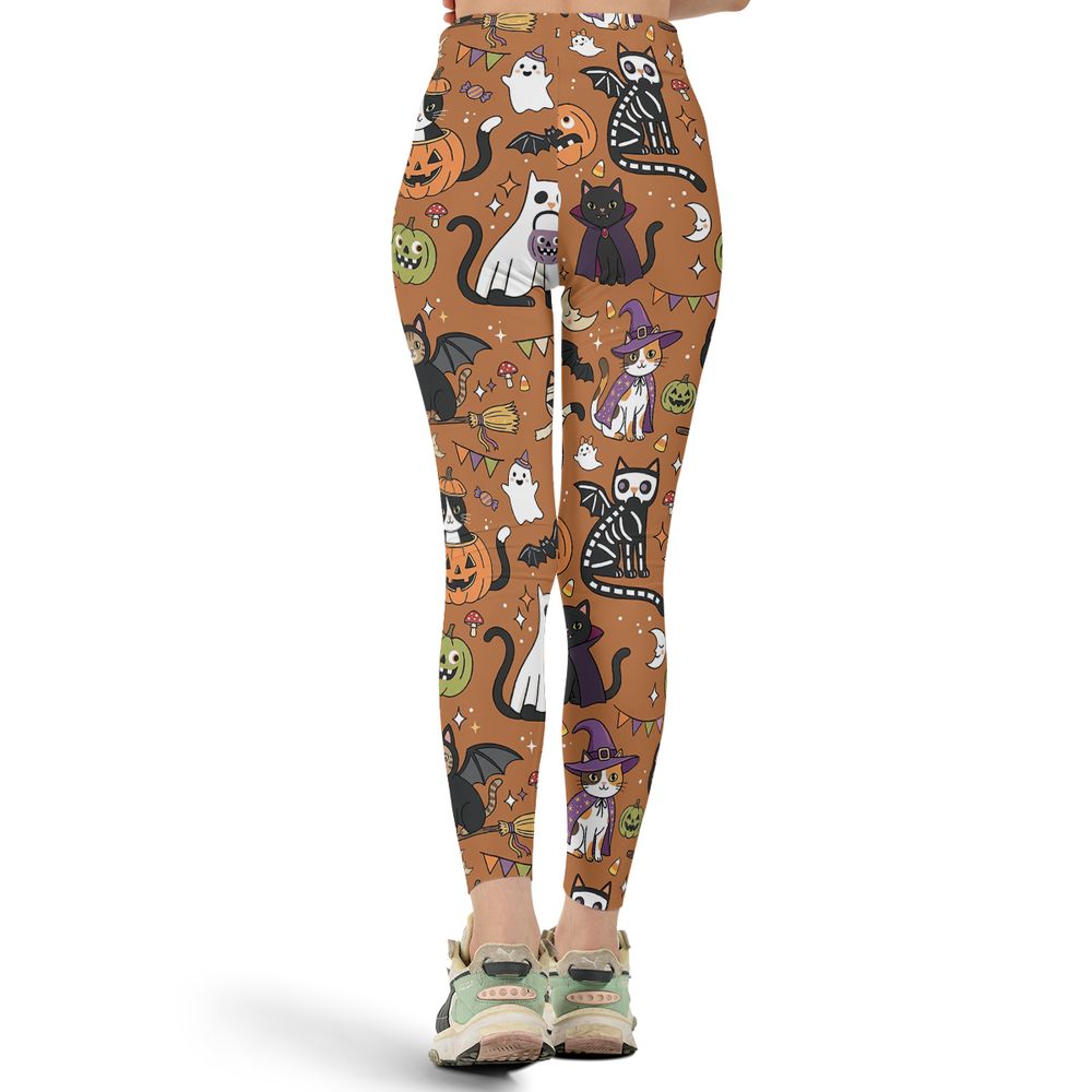 Classic Horror Cats Full Print Legging -  - 3