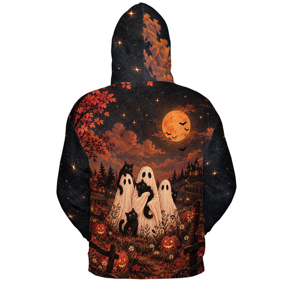 Black Cats and Ghost Halloween Night -  - 3