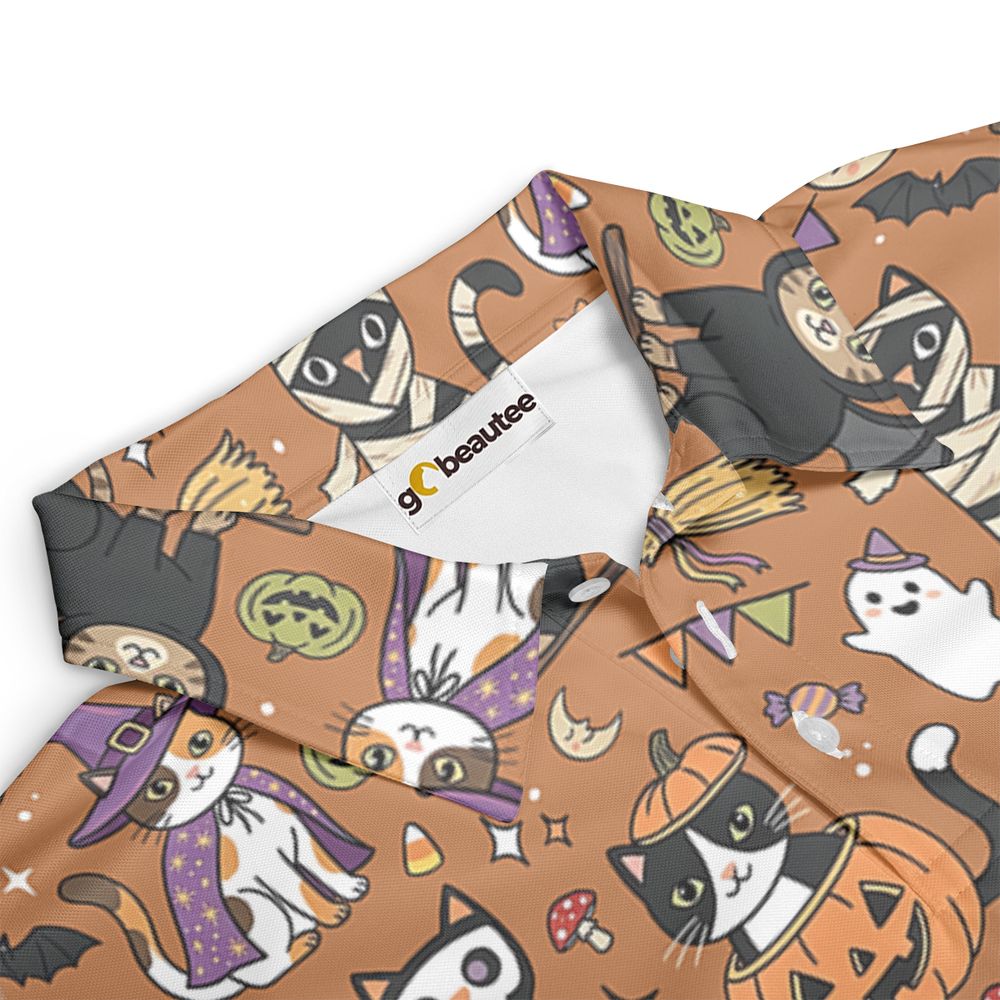 Classic Horror Cats Full Print Polo Shirt -  - 3