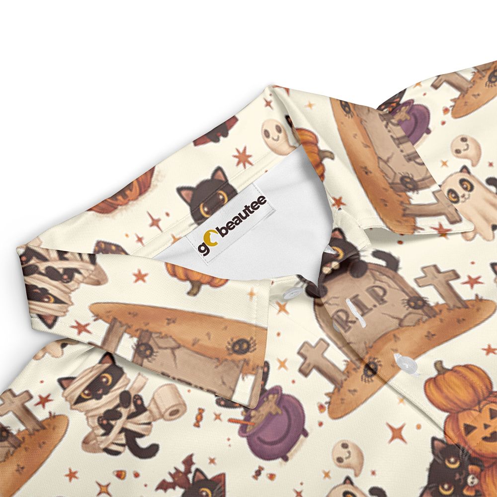 Kawaii Halloween Spooky Cats Hawaiian -  - 3