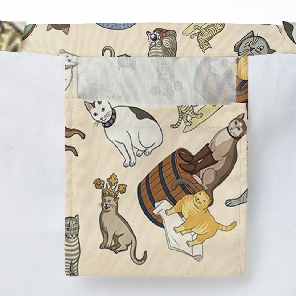 Medieval Cat Art Large Tote Bag -  - 3