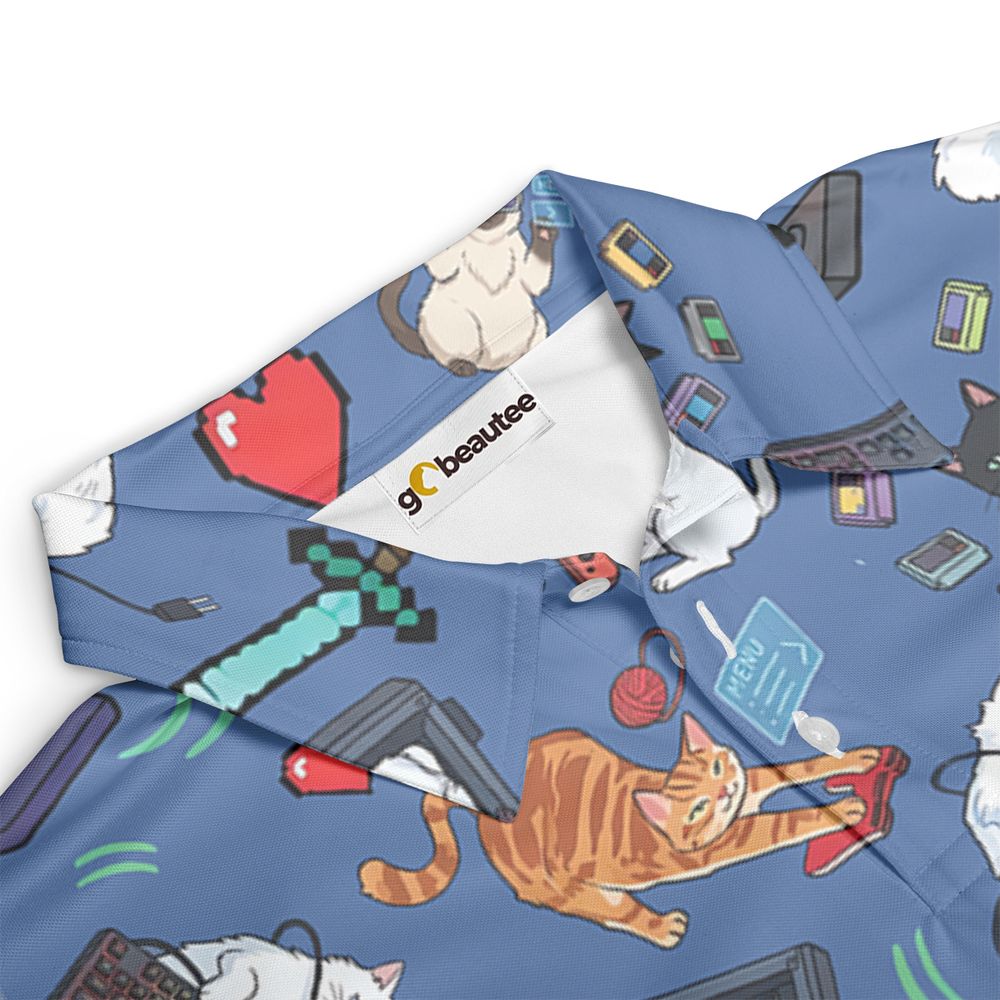 Game and Cats Full Print Polo Shirt -  - 3