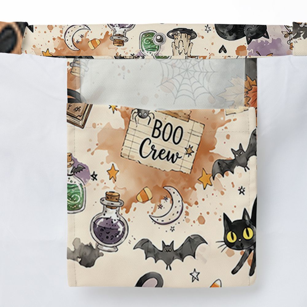 Happy Haunting Black Cat & Potion Spooky Large Tote Bag -  - 3