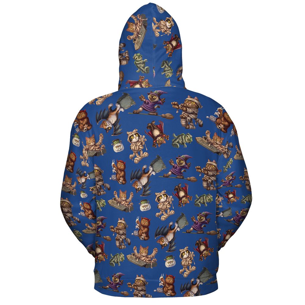 Blue Halloween Monster Cats -  - 3