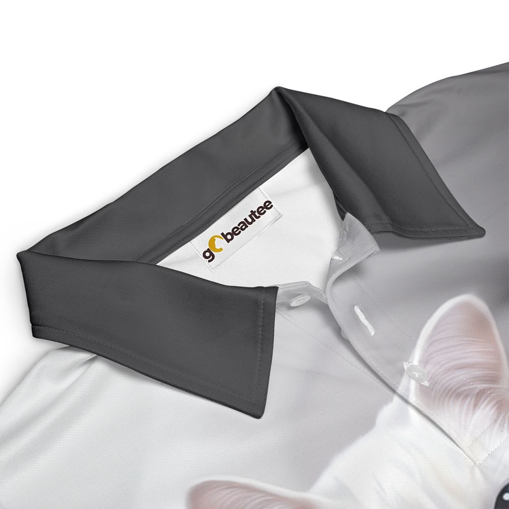 Yin Yang Black Cat and White Cat Full Print Polo Shirt -  - 3