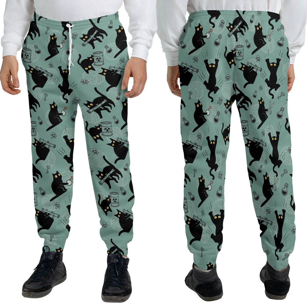 Chaotic evil cat Sweatpants -  - 3