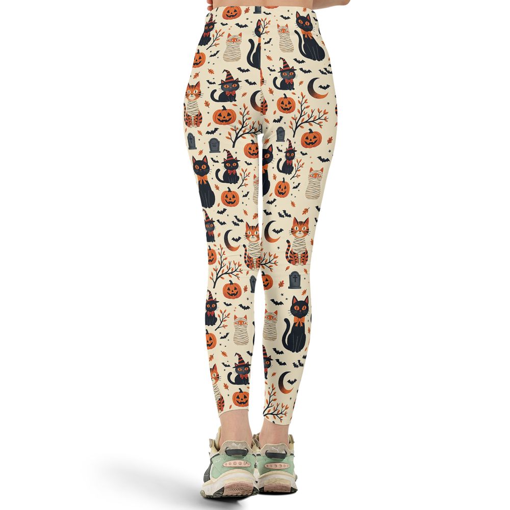 Vintage Halloween Witch & Mummy Cats -  - 3