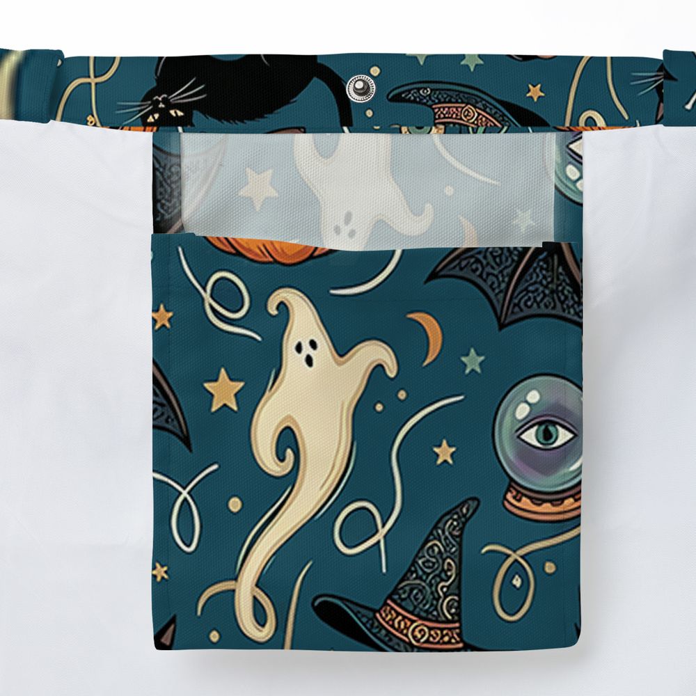 Magical Black Cat & Spooky Night Halloween Large Tote Bag -  - 3
