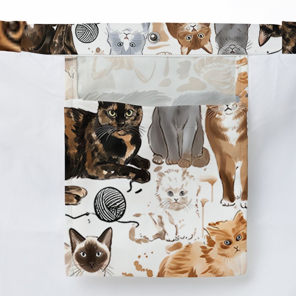 Watercolor cat Large Tote Bag -  - 3