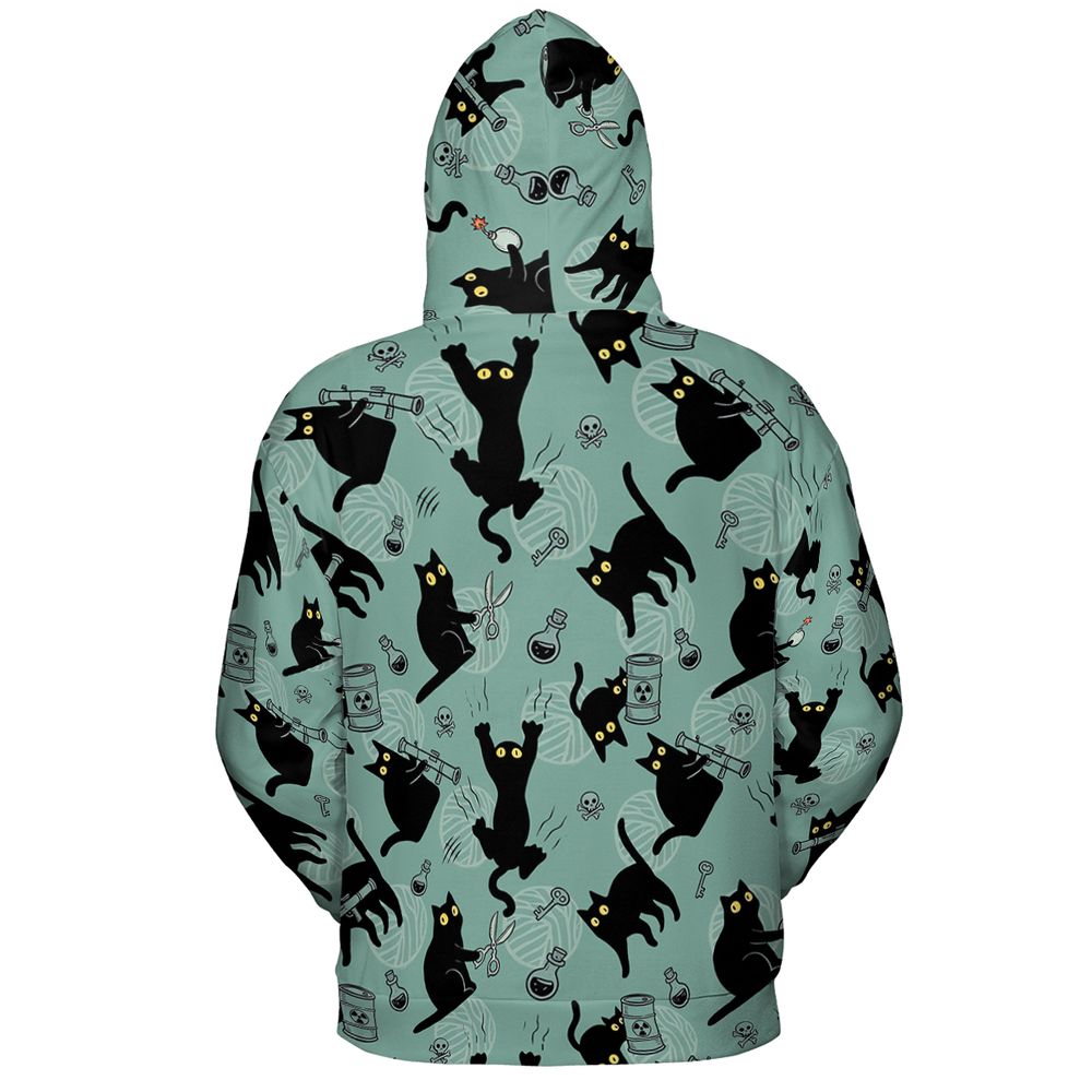 Chaotic evil cat Full Print Hoodie -  - 3