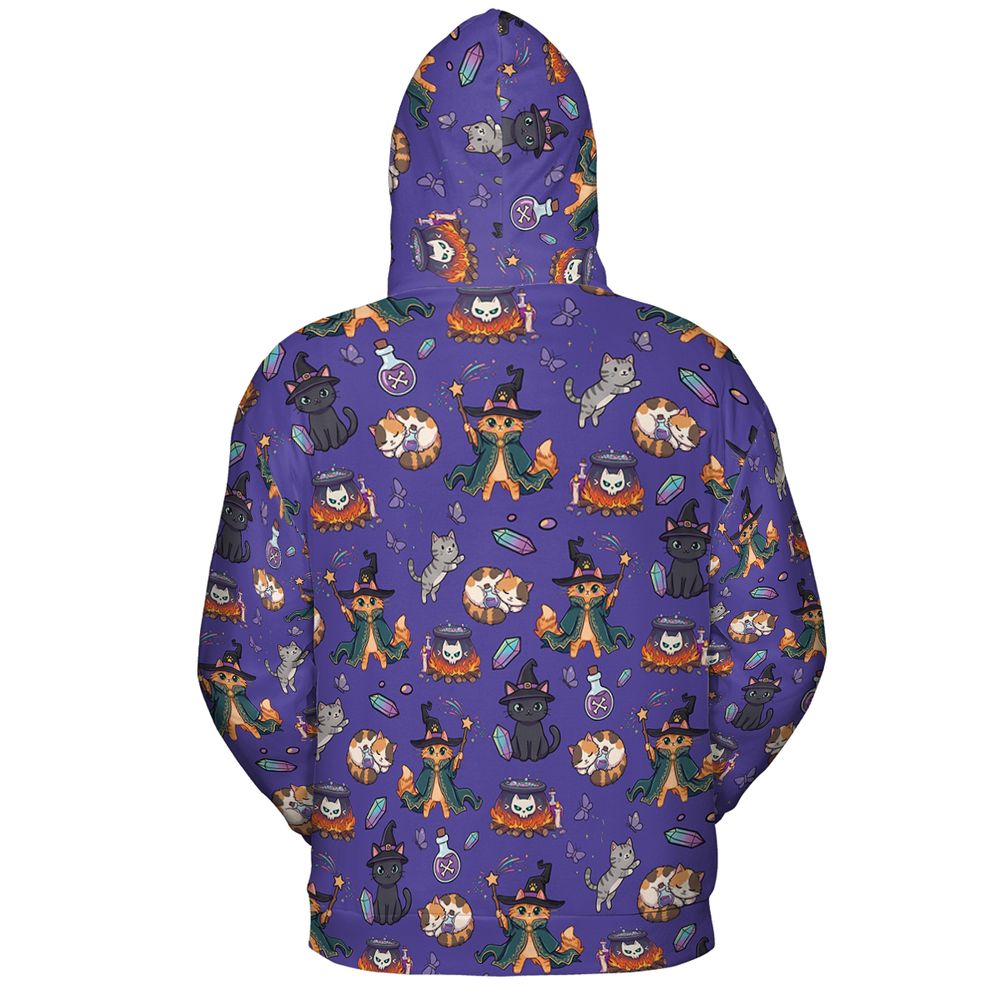 Witchy Wizard Cats Purple -  - 3