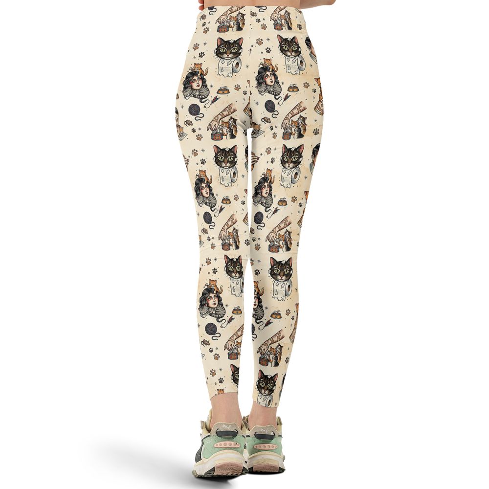 Cat Mom Cat Dad Full Print Legging -  - 3