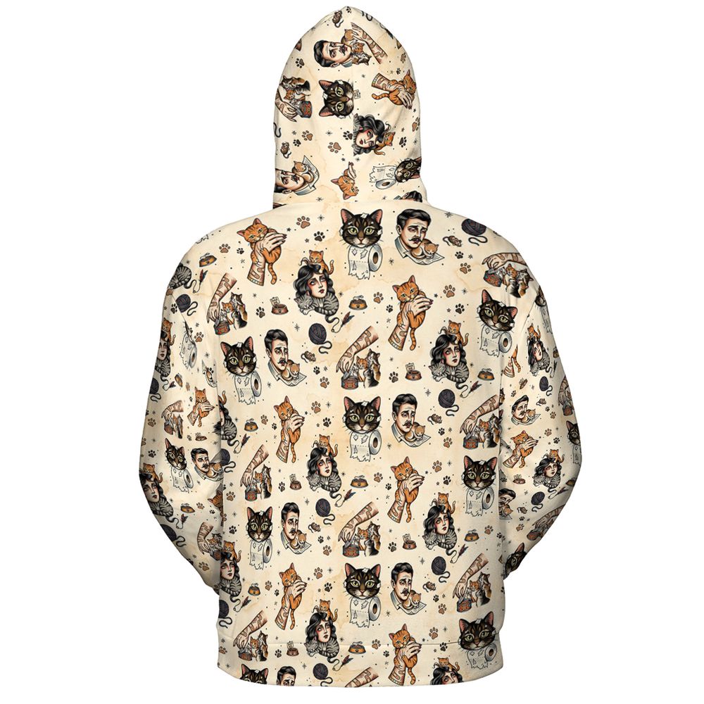 Cat Mom Cat Dad Full Print Hoodie -  - 3