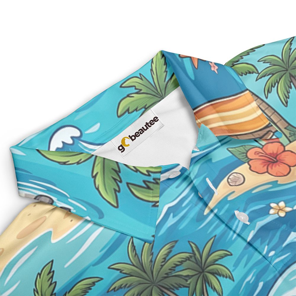 Cats Surfing Full Print Polo Shirt -  - 3