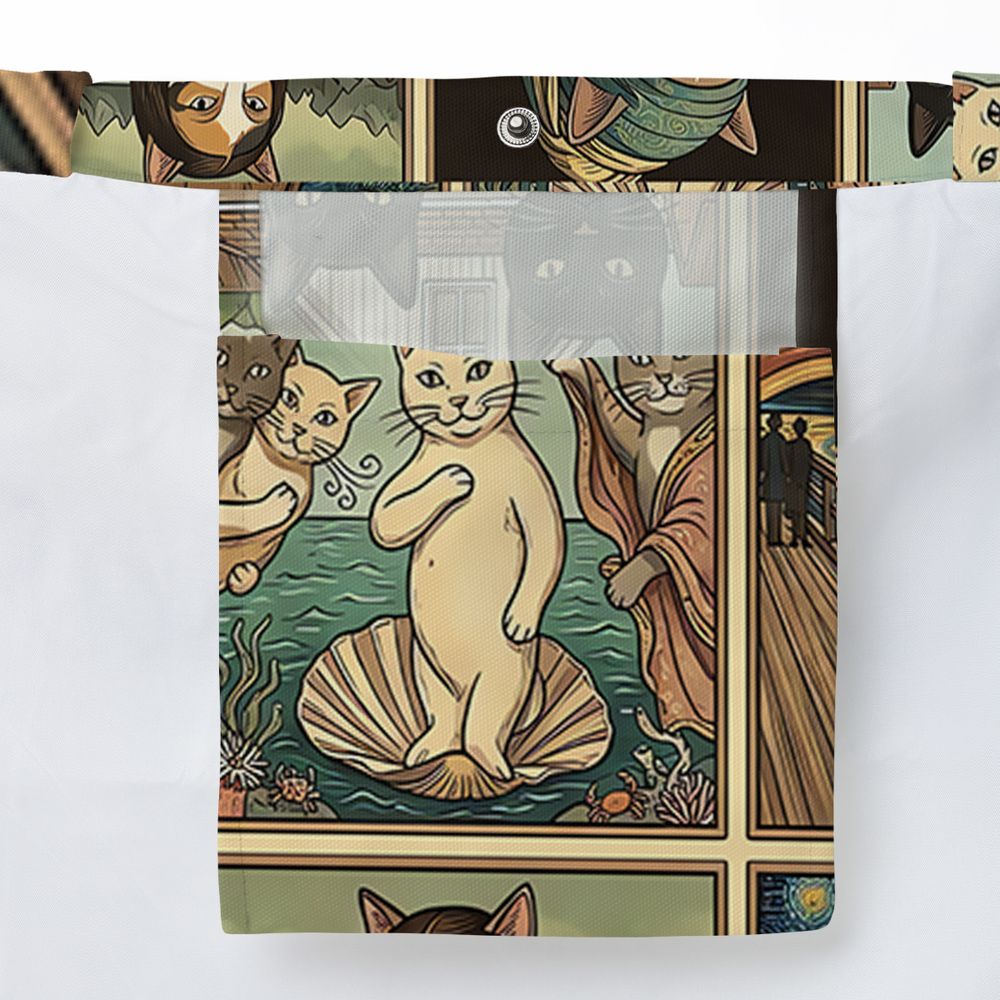Cats in Arts Large Tote Bag -  - 3