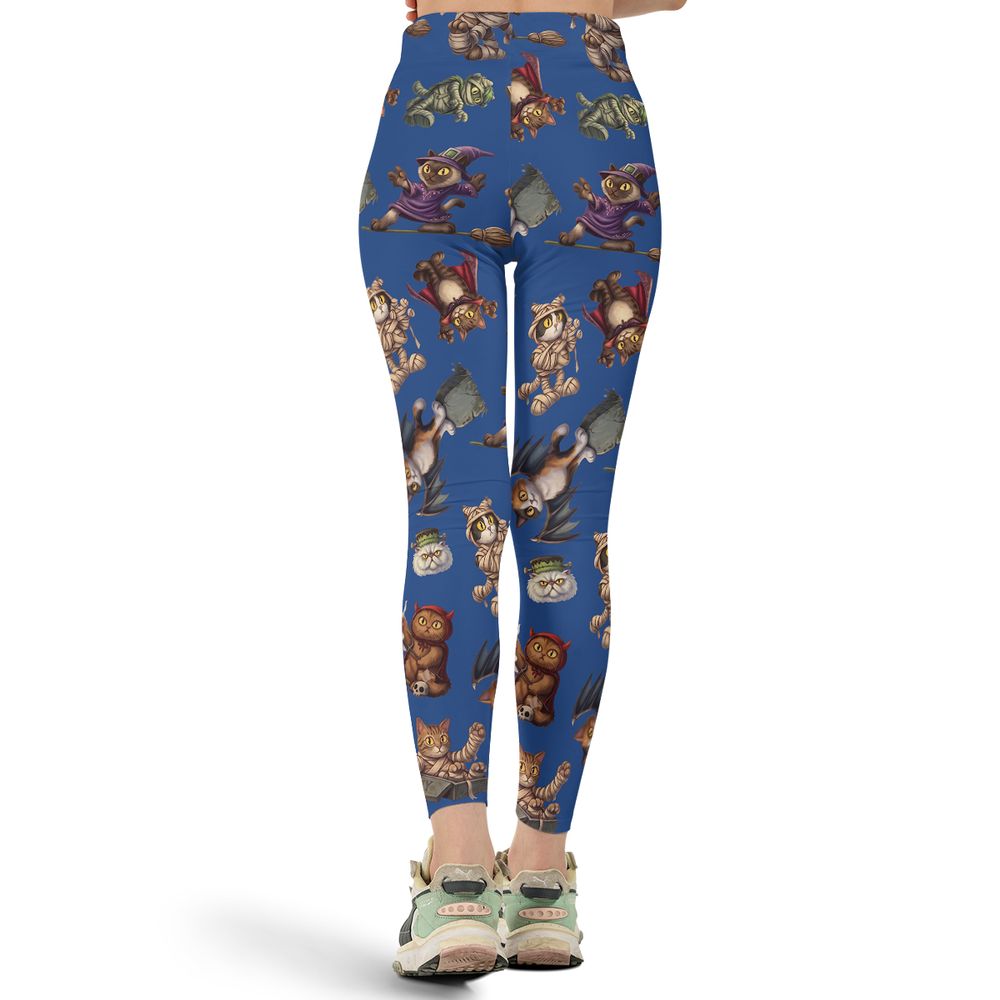 Blue Halloween Monster Cats -  - 3