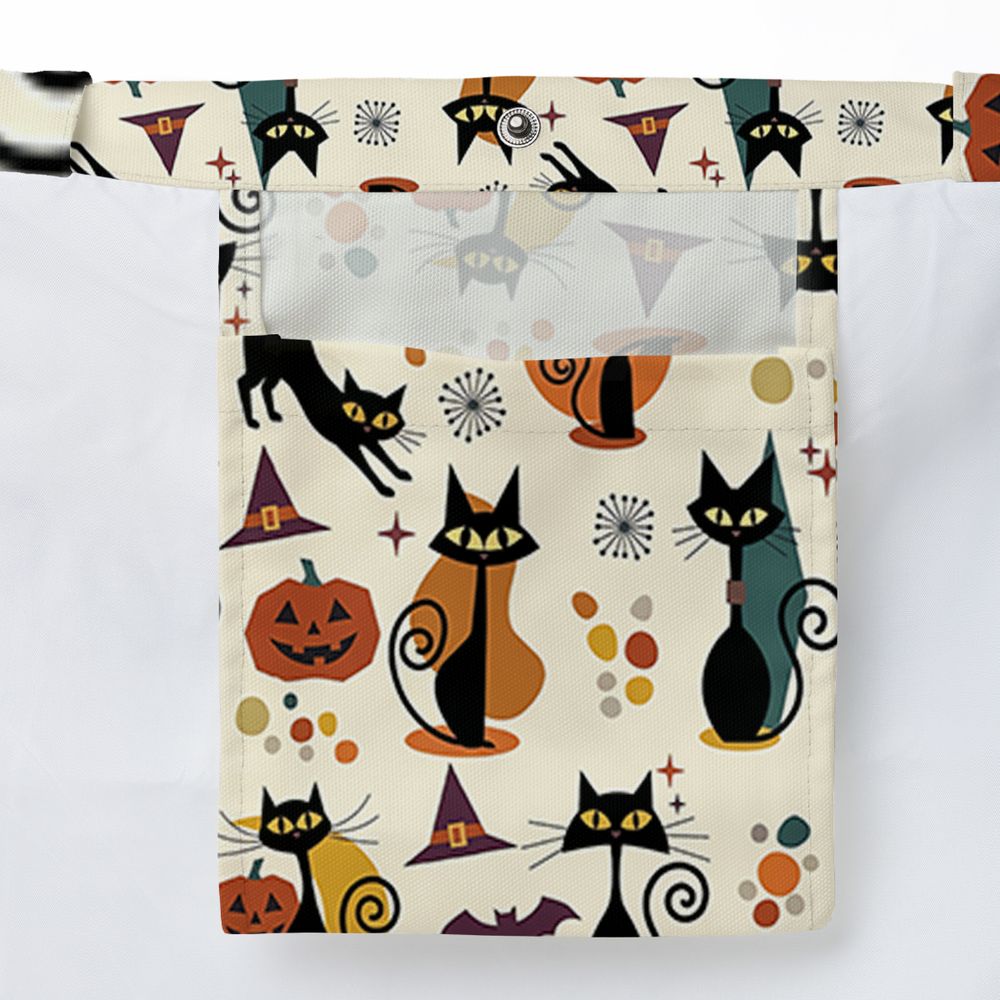 Mid Century Atomic Black Cats Large Tote Bag -  - 3