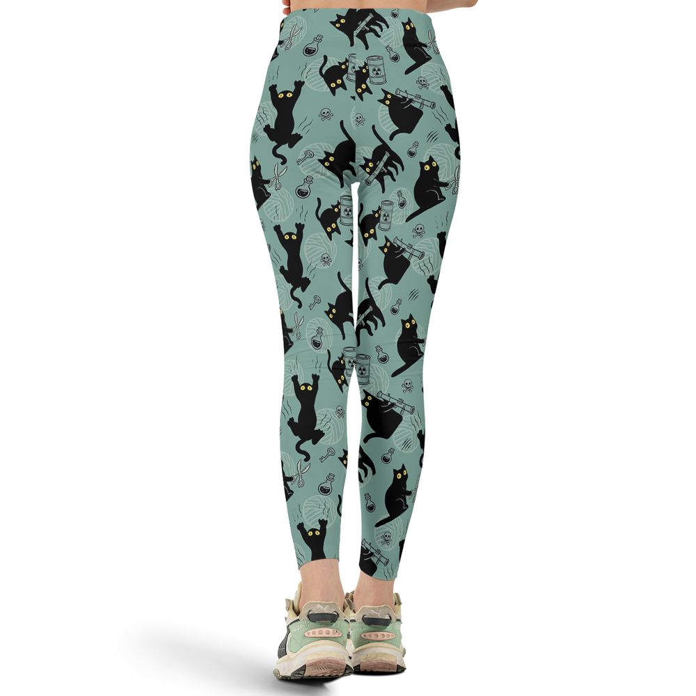 Chaotic evil cat Full Print Legging -  - 3
