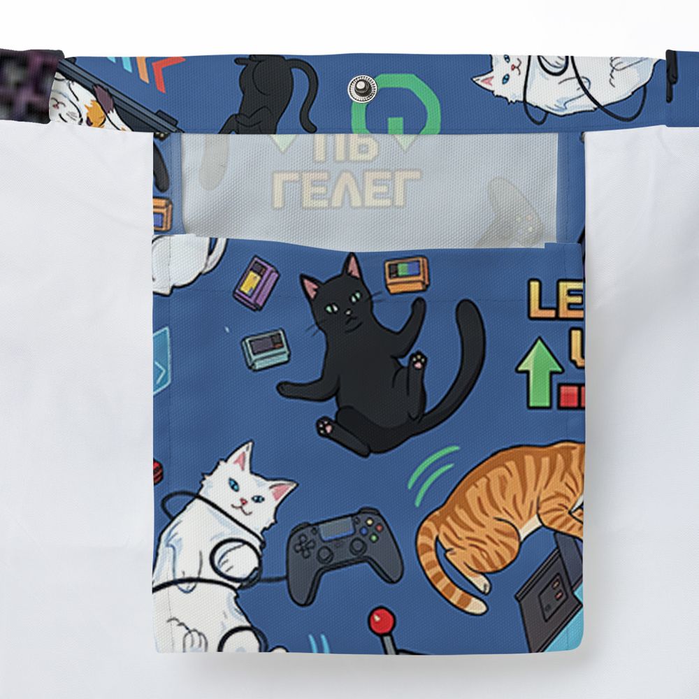 Game and Cats Large Tote Bag -  - 3