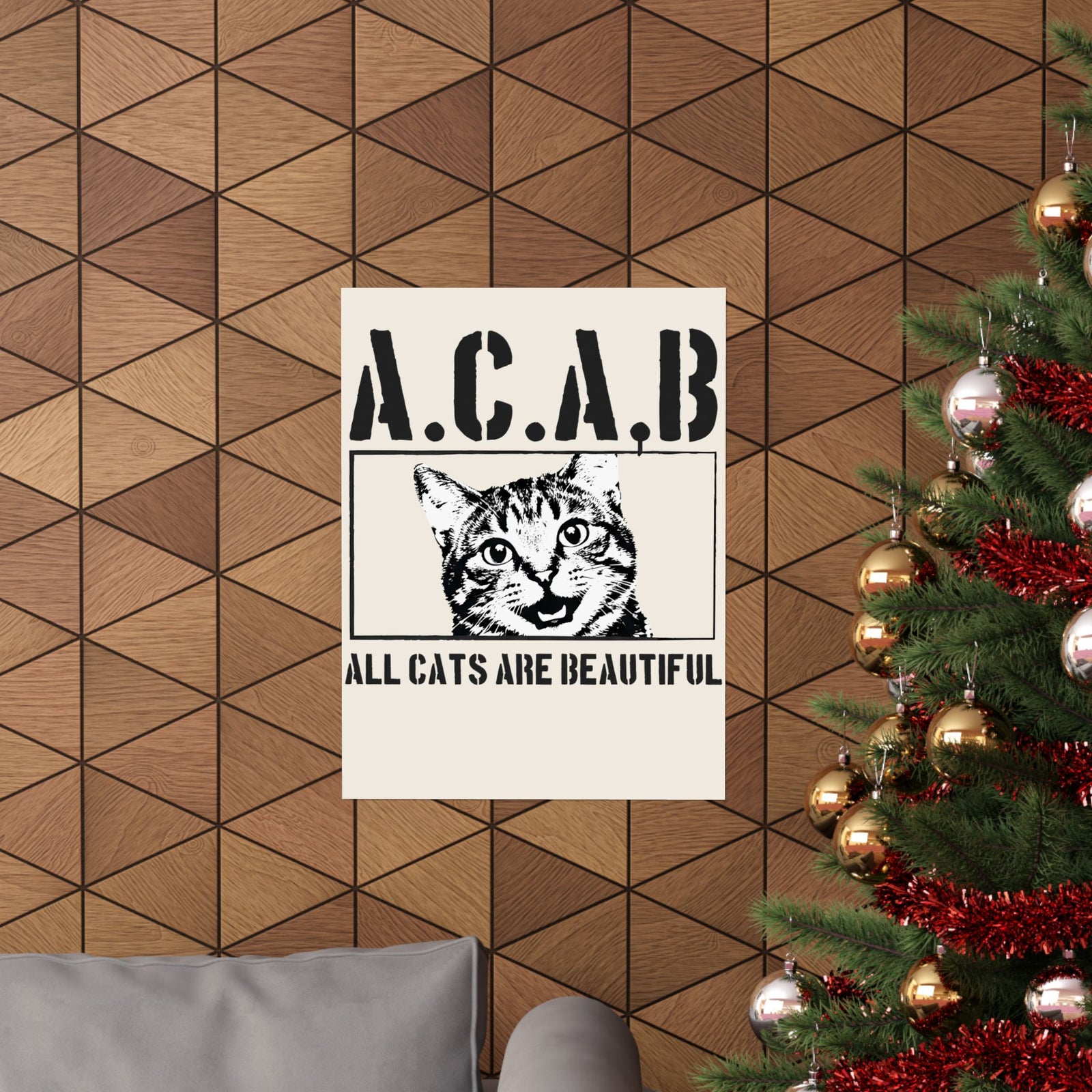 ACAB “All Cats Are Beautiful” Poster — Cute Cat Lover Graphic Poster