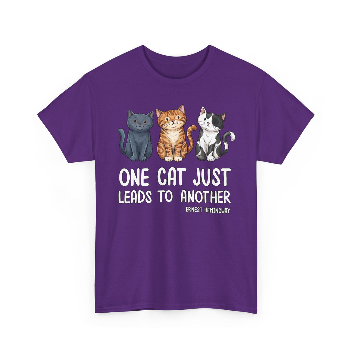 ONE CAT JUST LEADS TO ANOTHER T‑Shirt — Funny Cat Lover Tee