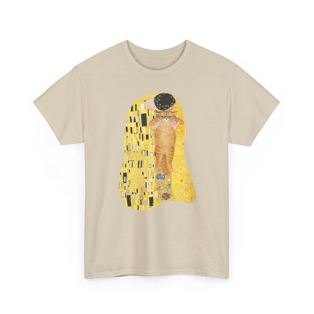 Cat & The Kiss T-Shirt — Romantic Cat Illustration Tee