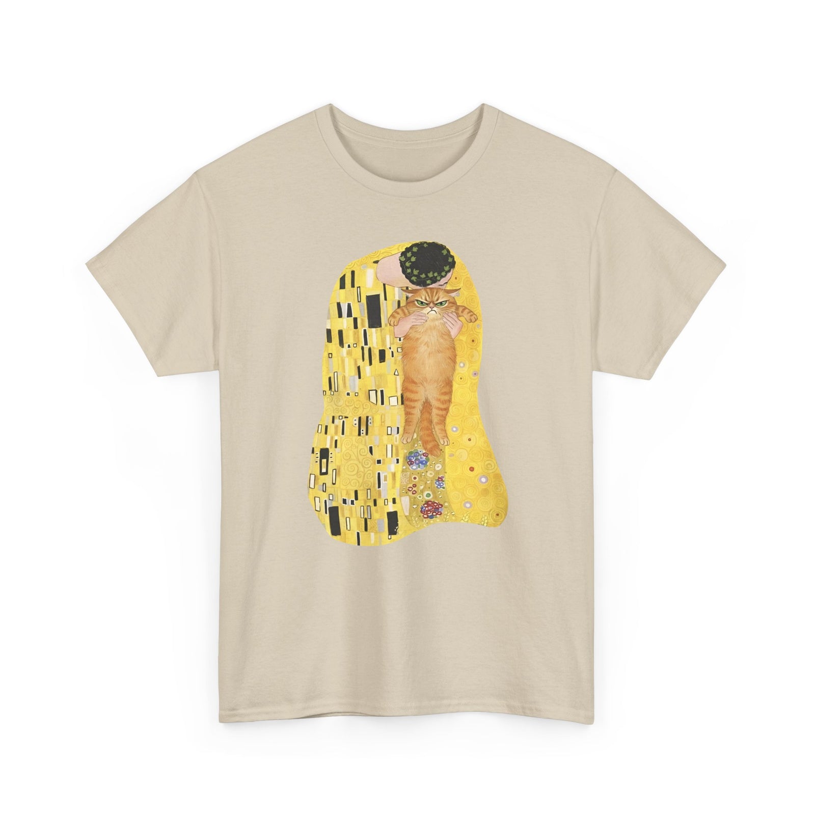 Cat & The Kiss T-Shirt — Romantic Cat Illustration Tee