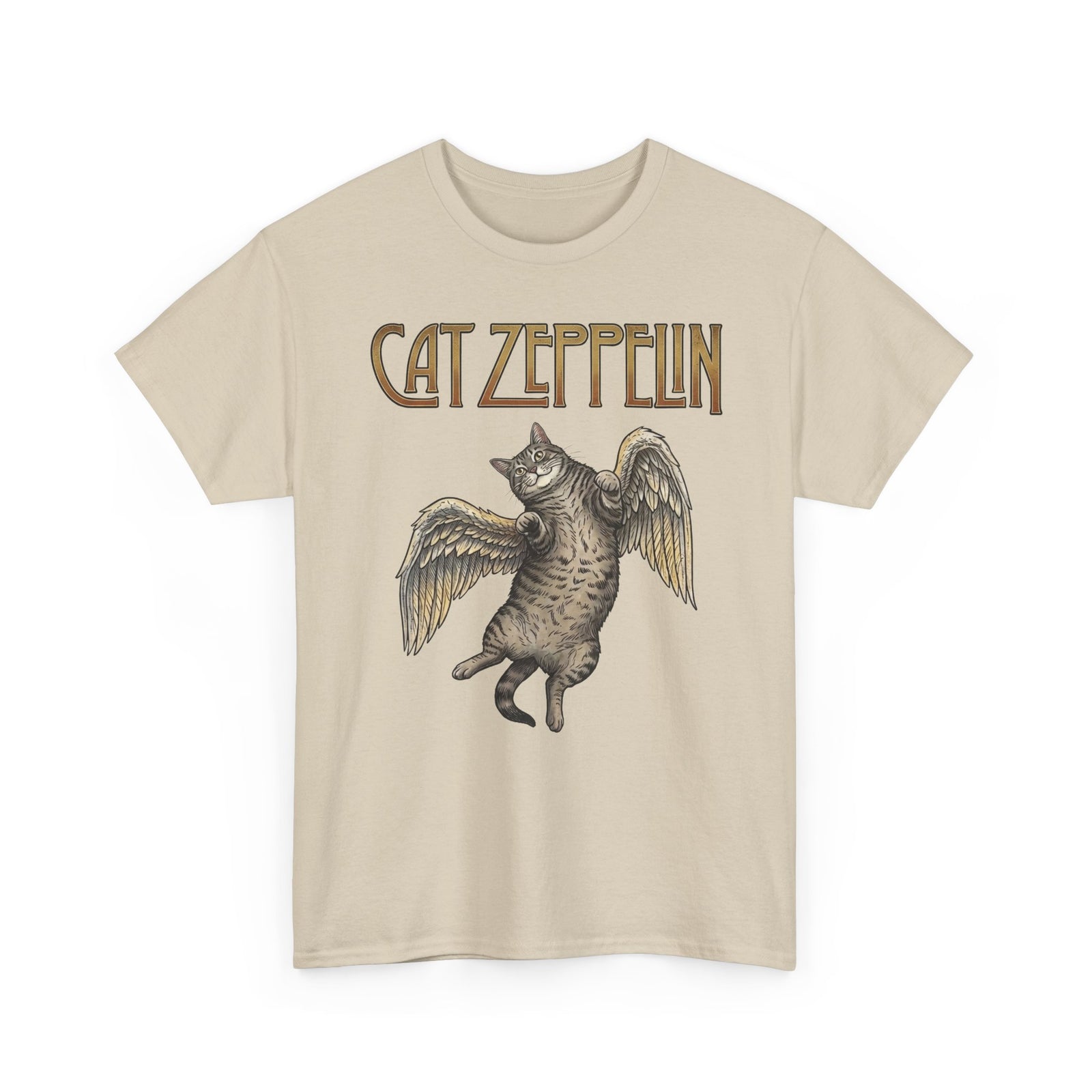 Cat-Zeppelin T-Shirt — Whimsical Cat Airship Design