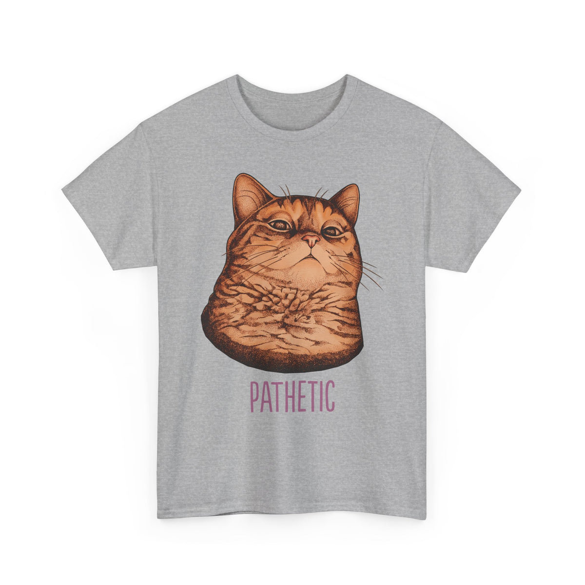 Pathetic Judgmental Cat T-Shirt — Funny Orange Tabby Meme Graphic Tee