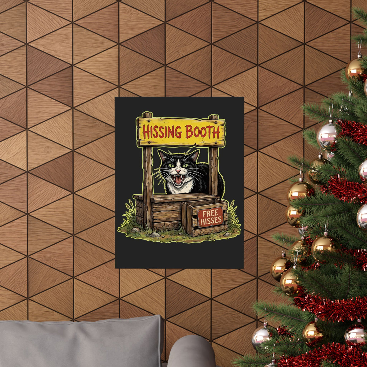 Hissing Booth Cat Poster