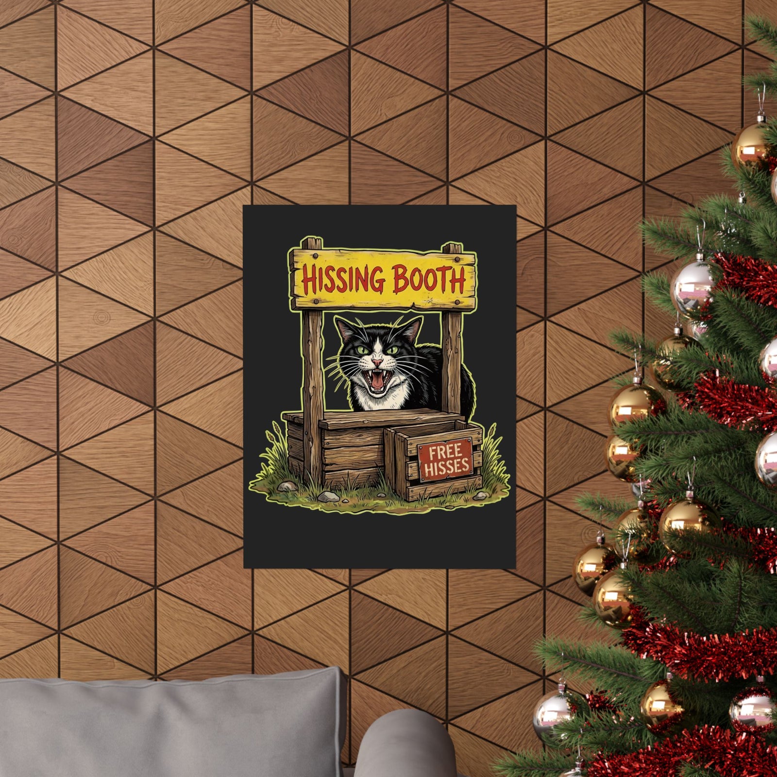 Hissing Booth Cat Poster