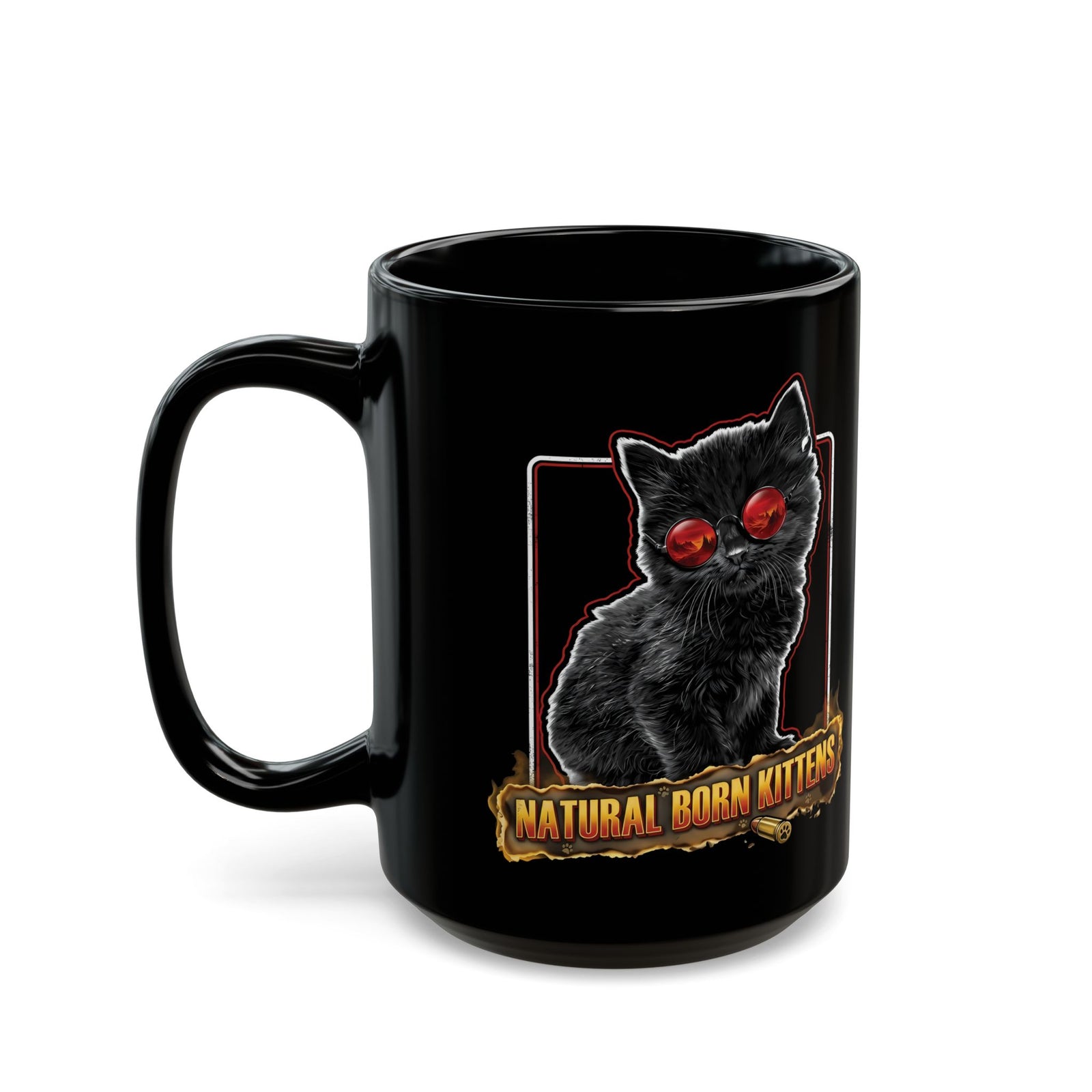 Natural Born Kittens Black Mug