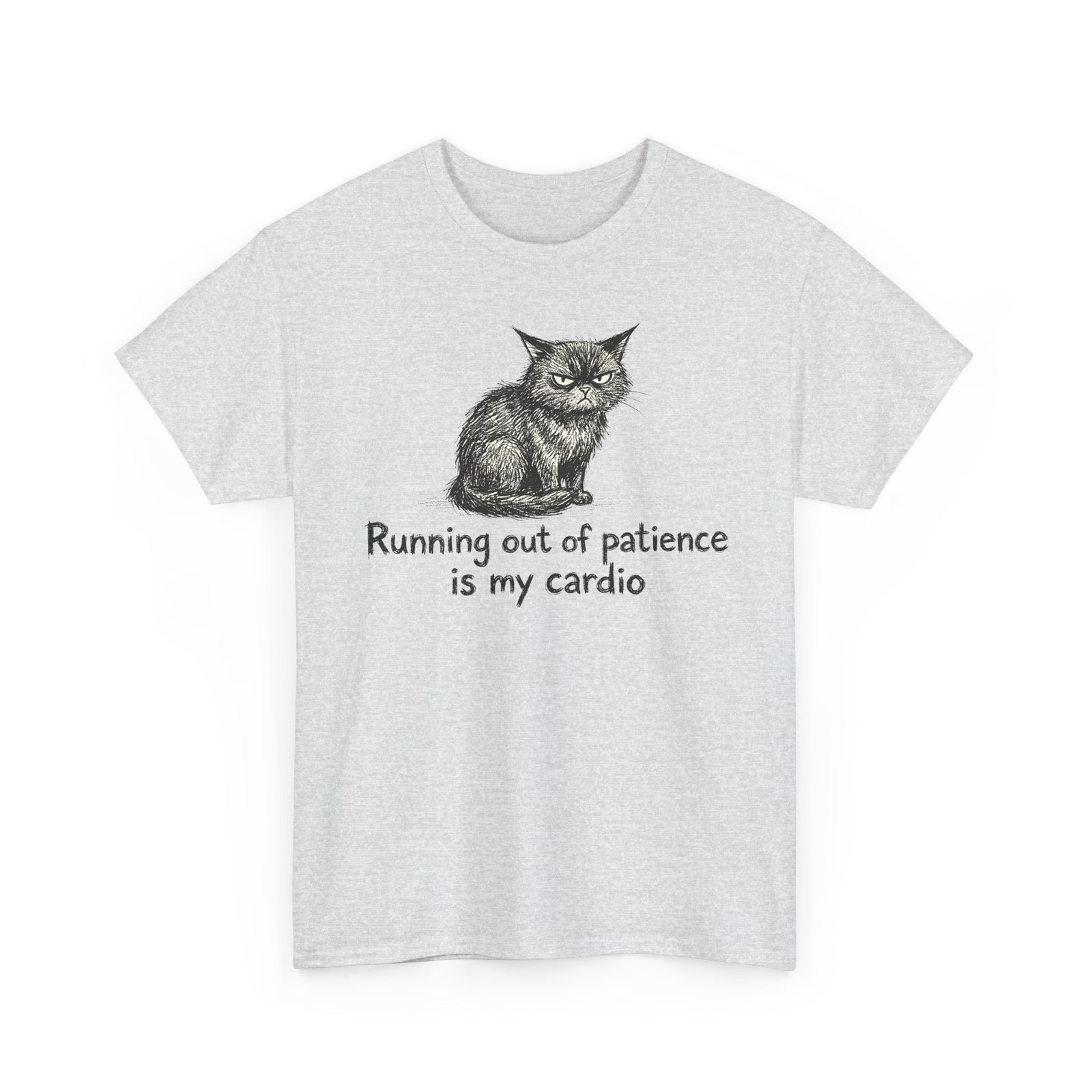 Running Out Of Patience Is My Cardio Cat T-Shirt
