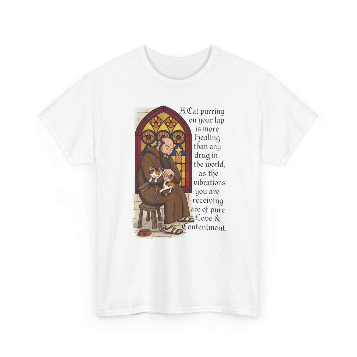 Saint Anthony the Abbot T-Shirt — Patron Saint of Animals with Cats Graphic