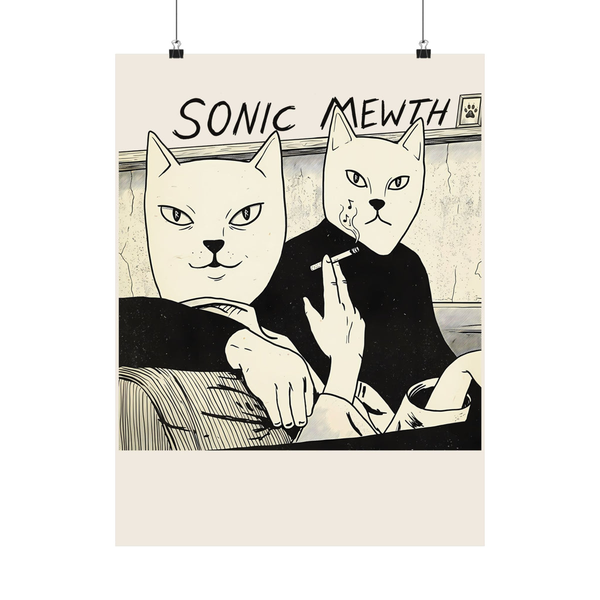Funny Cat Parody Poster — Cute Satirical Cat Poster