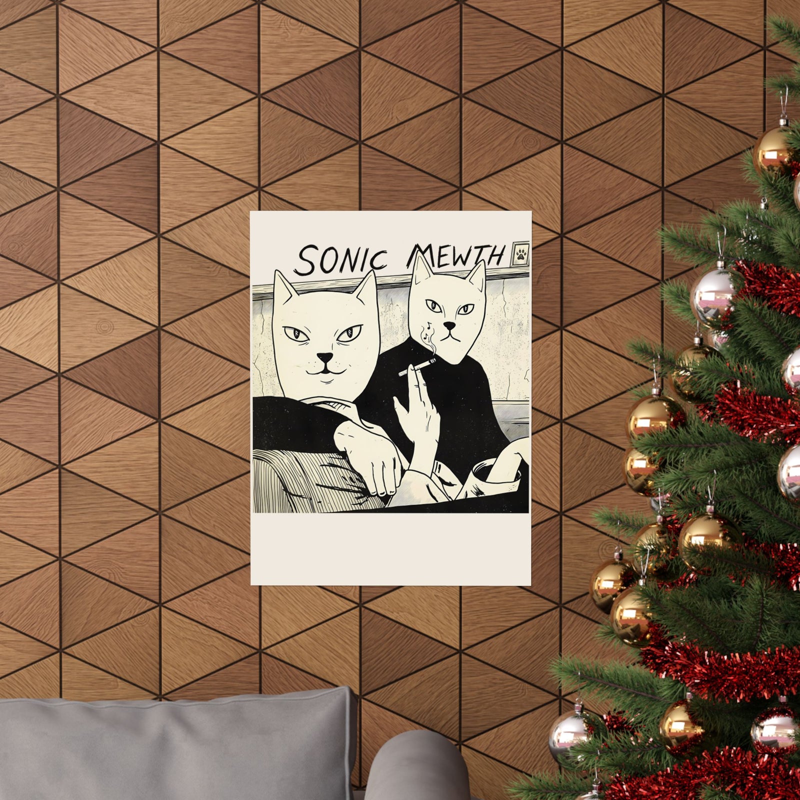 Funny Cat Parody Poster — Cute Satirical Cat Poster