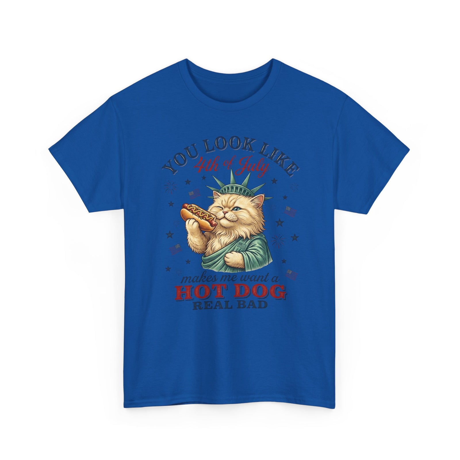 4th of July Cat & Hot Dog T-Shirt — Patriotic Fourth of July Tee